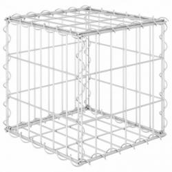 Lit surélevé cube à gabion Fil d acier 30x30x30 cm 145648