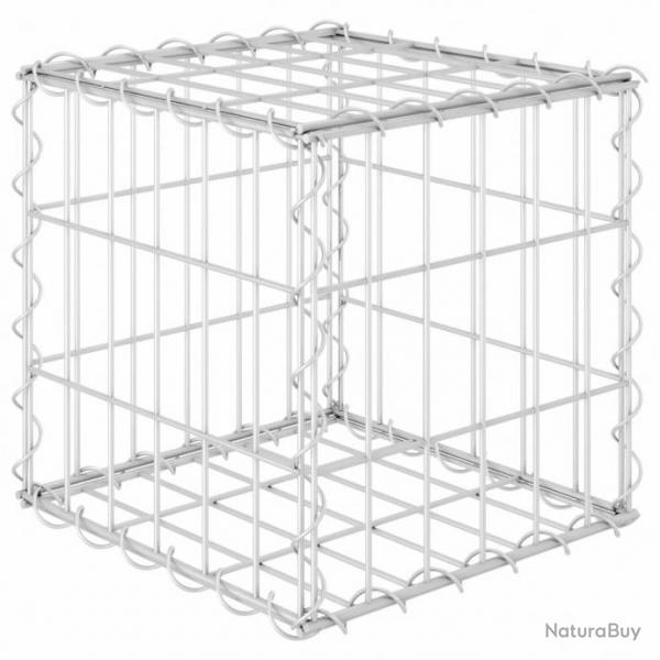 Lit surlev cube  gabion Fil d acier 30x30x30 cm 145648