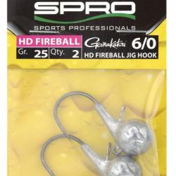 Tête plombée HD Fireball Jighead 6/0 Spro 25