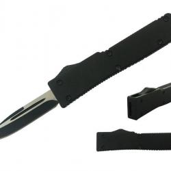 Mini couteau éjectable, Couleur noir, Lame simple tranchant