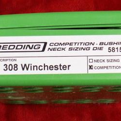 jeu de outil redding competition avec bushing cal 308 win