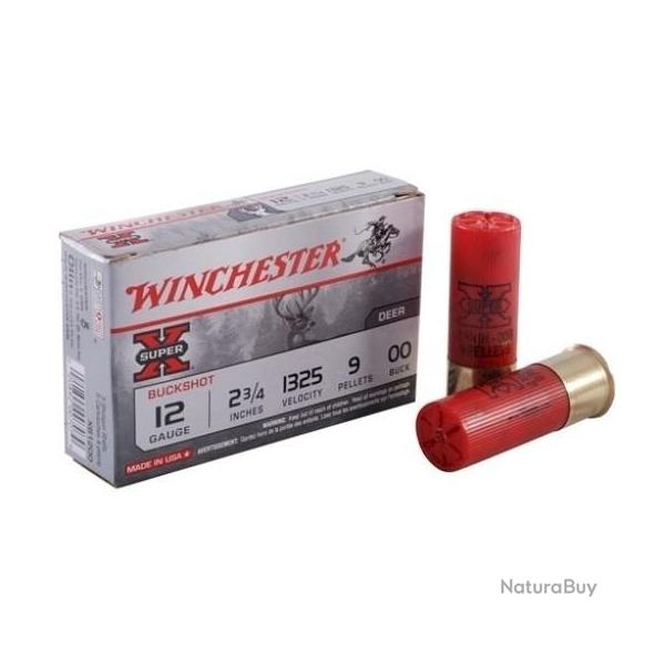 Chevrotines Winchester SUPER X Buckshot Cal.12/76 15 grains par 5