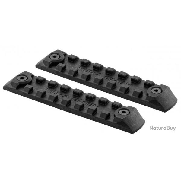 Set de 2 rails picatinny HERA ARMS en polymre compatible KEYMOD - NOIR