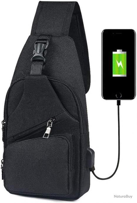 Sac Bandoulière Sacoche Homme Imperméable avec Chargement USB pour 11  Pouces iPad pour Voyage Cyclisme Travail Noir Noir - Cdiscount Bagagerie -  Maroquinerie