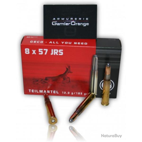 MUNITIONS GECO 185GR CAL. 8X57 JRS X20