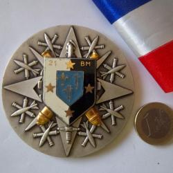 plaque- médaille du 21°bataillon du matériel (106 grs)