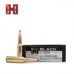 20 Munitions HORNADY Black 6.5mm Grendel 123 Gr Eld Match