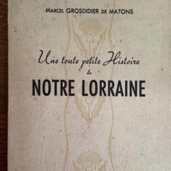 Livre Une toute petite histoire de Lorraine Marcel GROSDIDIER