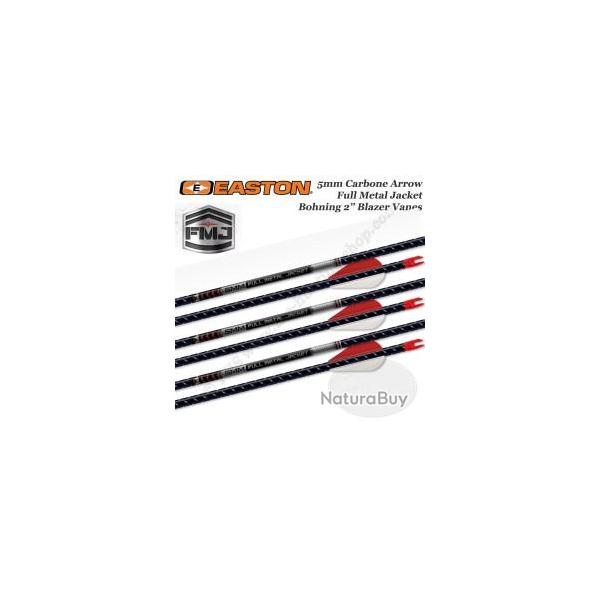 EASTON FMJ Black 5MM Full Metal Jacket Flches de chasse et tir 3D en carbone chemis Alu 300 Flche