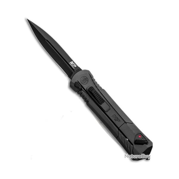 Couteau Automatique OTF Smith&Wesson M&P Lame Acier AUS-8 Manche Aluminium Black SW1084314