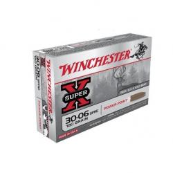 CARTON de 10 boites Winchester 30-06 Power Point 180 gr, cartouche a balle 30.06 LIVRAISON GRATUITE