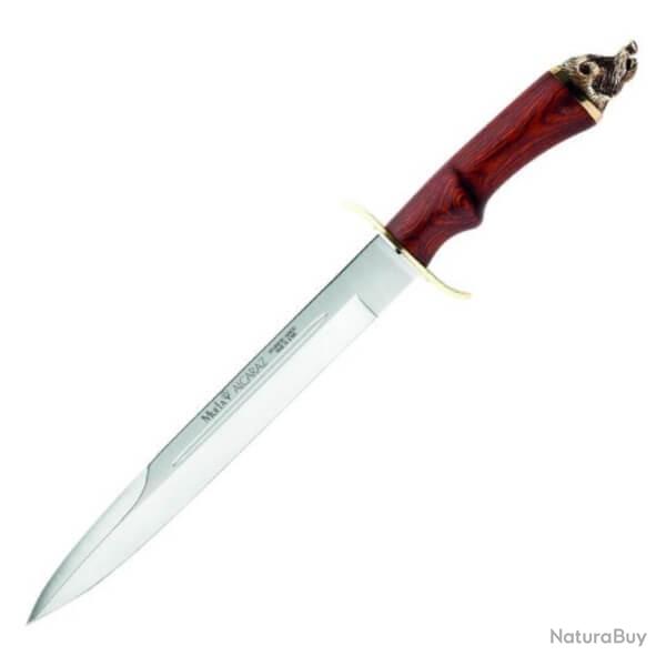 Couteau de chasse Muela Alcaraz avec tte de sanglier 26cm
