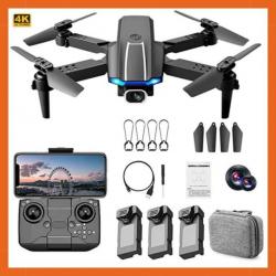 Drone 4K GPS avec double caméra - 3 batteries - Kit complet - Noir - Livraison gratuite