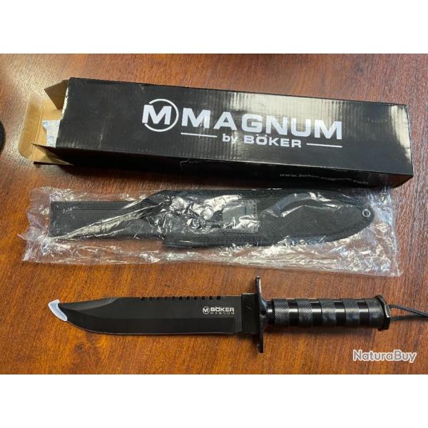Couteau fixe BKER MAGNUM Survivalist - Lame 200mm - Manche aluminium - Etui nylon