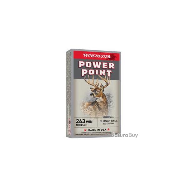 Balles Winchester Power Point  - Cal. 243 Win - 243 win / 80 / Par 5