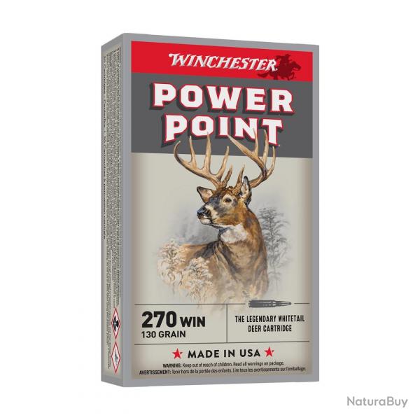 Balles Winchester Power Point - Cal. 270 Win - 270 win / 130 / Par 5