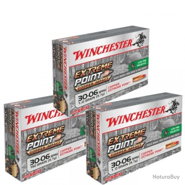 Balles Winchester Extreme Point Lead Free - Cal. 30-06 Sprg - 30-06 / Par 3