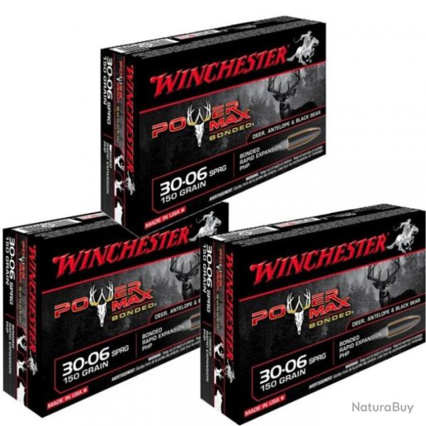Balles Winchester Power Max Bonded - Cal. 30-06 Springfield 30-06 / 1 - 30-06 / 150 / Par 3