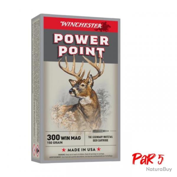 Balles Winchester Power Point - 300 Win MAG / 150 / Par 5
