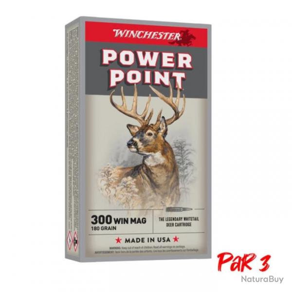 Balles Winchester Power Point - 300 Win MAG / 180 / Par 3