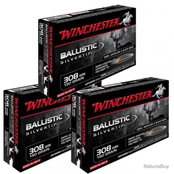 Balles Winchester Ballistic Silvertip - Cal 308 Win Mag - 308 Win MAG / 150 / Par 3