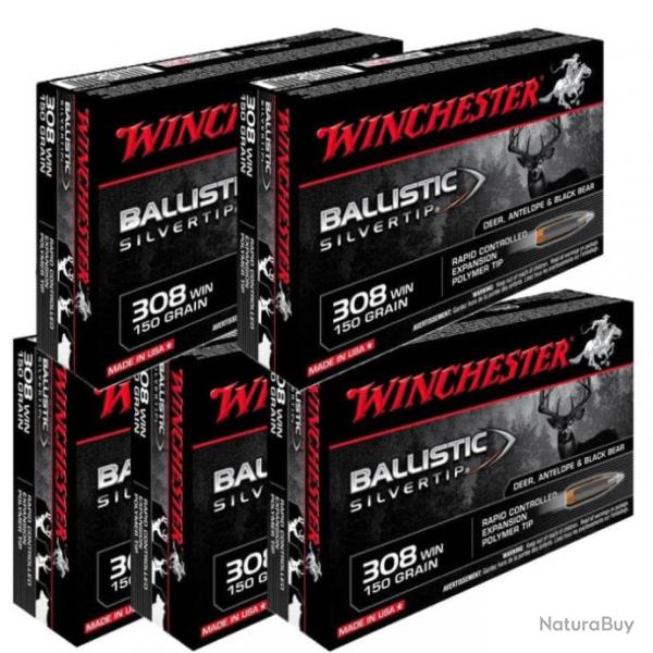 Balles Winchester Ballistic Silvertip - Cal 308 Win Mag - 308 Win MAG / 150 / Par 5