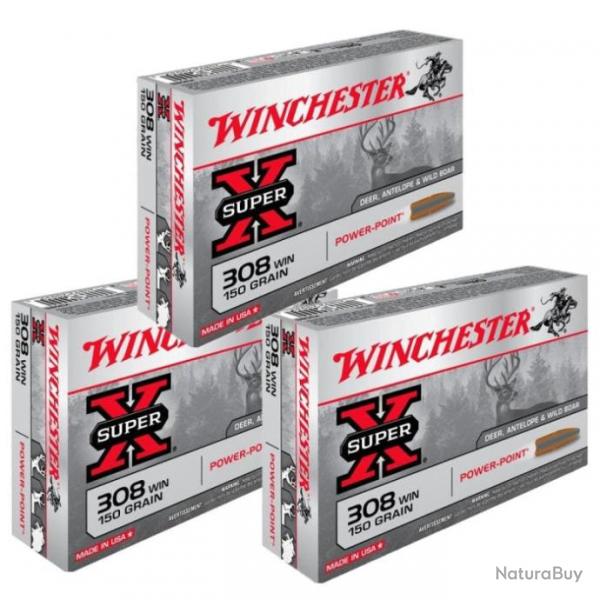 Balles Winchester Power Point - Cal 308 Win Mag - 308 Win MAG / 150 / Par 3