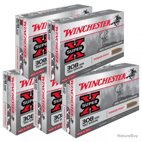Balles Winchester Power Point - Cal 308 Win Mag - 308 Win MAG / 150 / Par 5