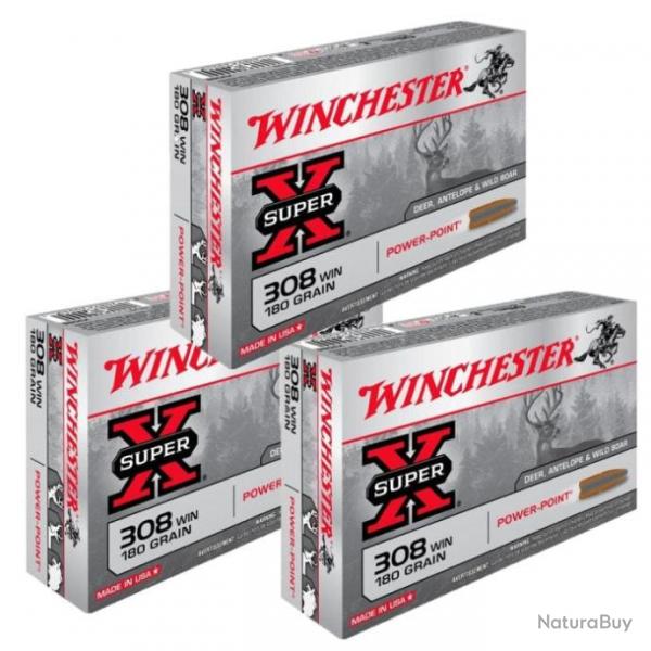 Balles Winchester Power Point - Cal 308 Win Mag - 308 Win MAG / 180 / Par 3