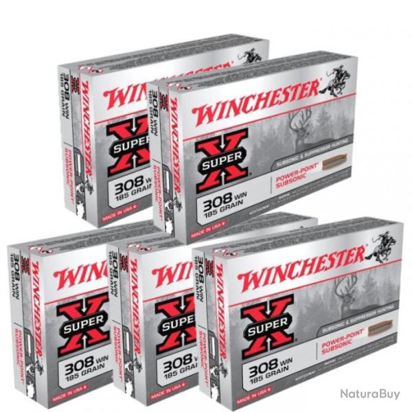 Balles Winchester Subsonic - Cal 308 Win Mag - 308 Win MAG / Par 5