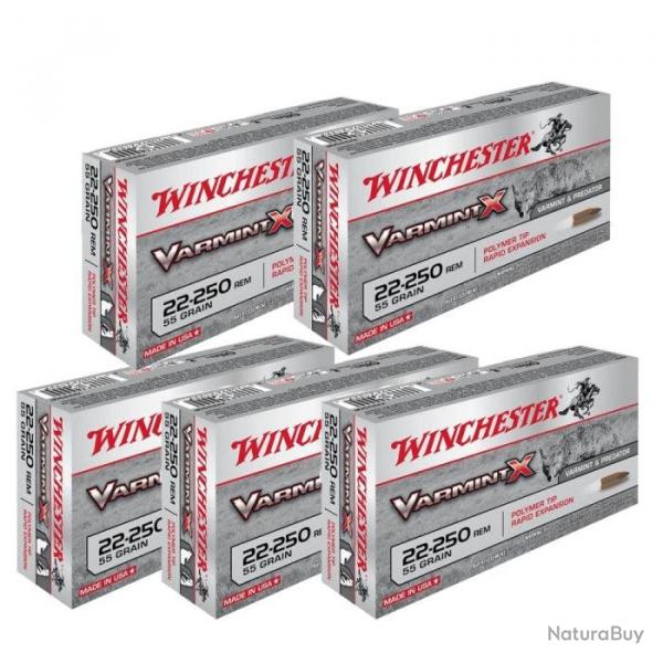Balles Winchester Varmint X - Cal. 22-250 Rem - 22-250 / Par 5