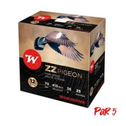 Cartouches Winchester ZZ Pigeon 36 g Cal. 12 70 Par 5