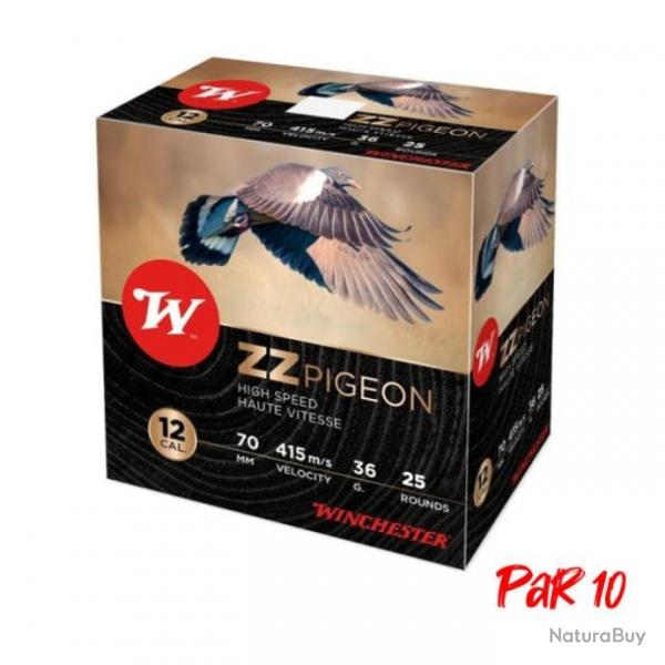 Cartouches Winchester ZZ Pigeon 36 g Cal. 12 70 Par 1 Par 10