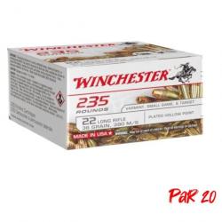 Cartouches Winchester Super-X 36 gr LHP Copper Plated - Cal. 22LR 22L - 22LR / Par 20