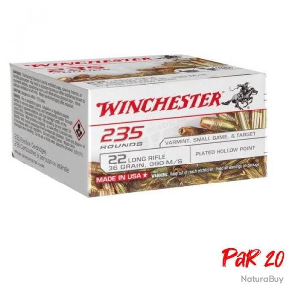 Balles Winchester Super-X Varmint Plated Hollow Point - Cal. 22 LR - 22LR / Par 20