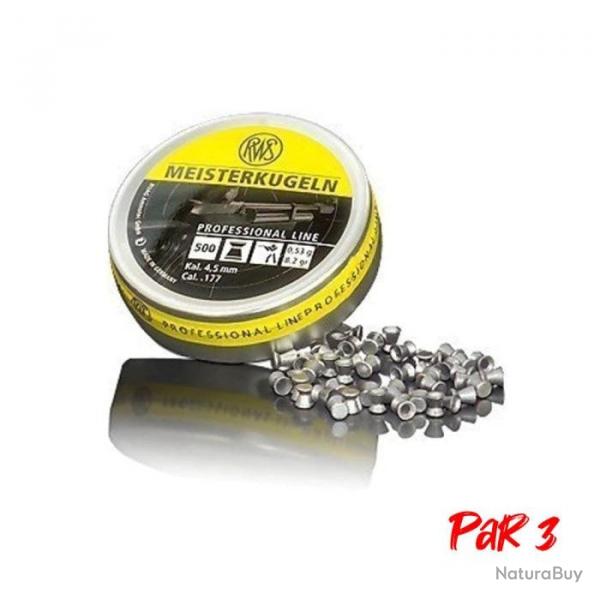 Plombs RWS Meisterkugeln - 4.5 mm / 0.53 g / Par 3