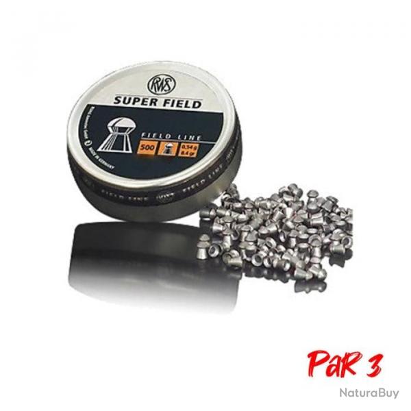 Plombs RWS Super-Field - 4.52 mm / 4.5 mm / Par 3