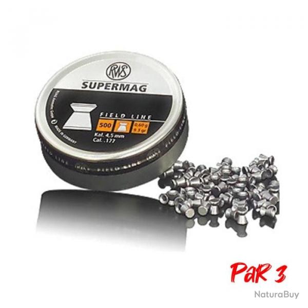 Plombs RWS supermag 0.60 g - Cal. 4.5 - Par 3