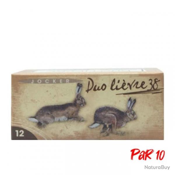 Boite de 10 Cartouches Jocker Duo Livre 38 BJ - Cal. 12/70/25 - PB 3 - Par 10