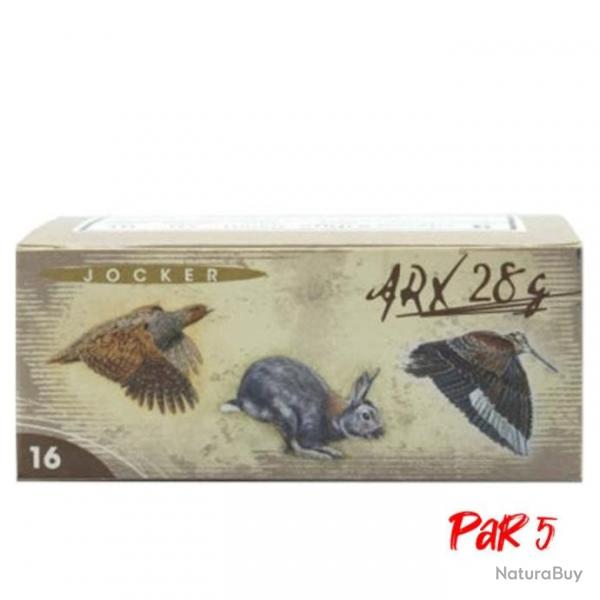 Boite de 10 Cartouches Jocker ARX 28 BG Cal. 20 70 16 Par 1 Par 5