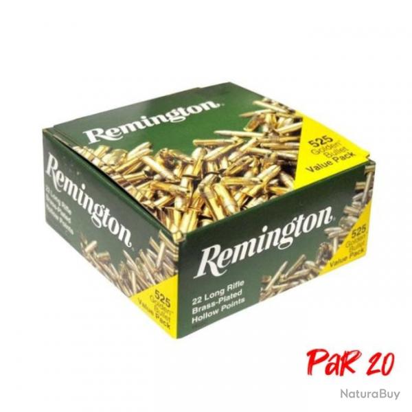 Balles Remington Golden Hollow Point - Cal. 22 LR - 22LR / Par 20