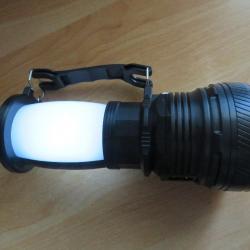 Lampe Torche Solaire & Secteur - Modèle Rechargeable à Led pour le Camping, la Chasse ou Pêche...