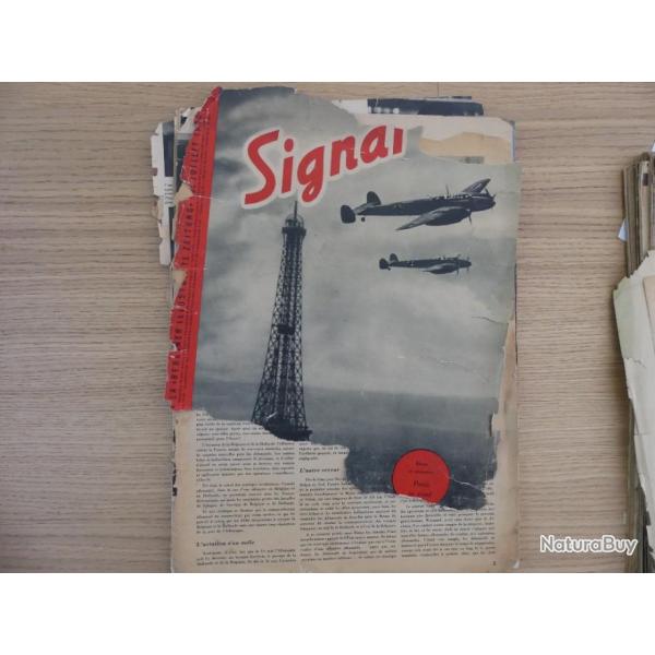 Lot 5 Revues Magazines Signal 1940 1941 WW2 version Franaise