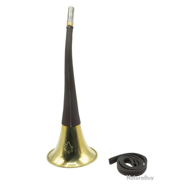 Corne D'appel  Pavillon et Revtement Cuir Januel 40 cm