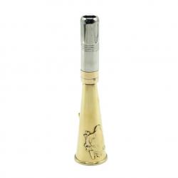 Corne D'appel Laiton Décor Sanglier 12 cm