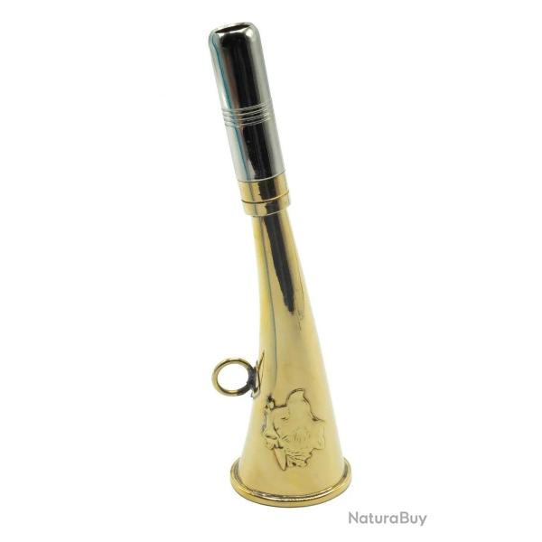 Corne D'appel Laiton Dcor Sanglier 16 cm