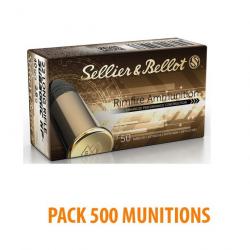 500 munitons SELLIER & BELLOT 22LR SUBSONIQUE HP 40 grains 