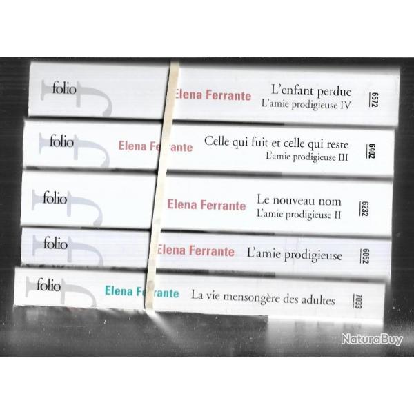 elena ferrante l'amie prodigieuse 4 tomes et la vie mensongre des adultes folio format poche