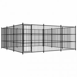 Chenil extérieur cage enclos parc animaux chien d'extérieur pour chiens 450 x 450 x 185 cm 02_00003