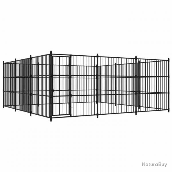 Chenil extrieur cage enclos parc animaux chien d'extrieur pour chiens 450 x 450 x 185 cm 02_00003